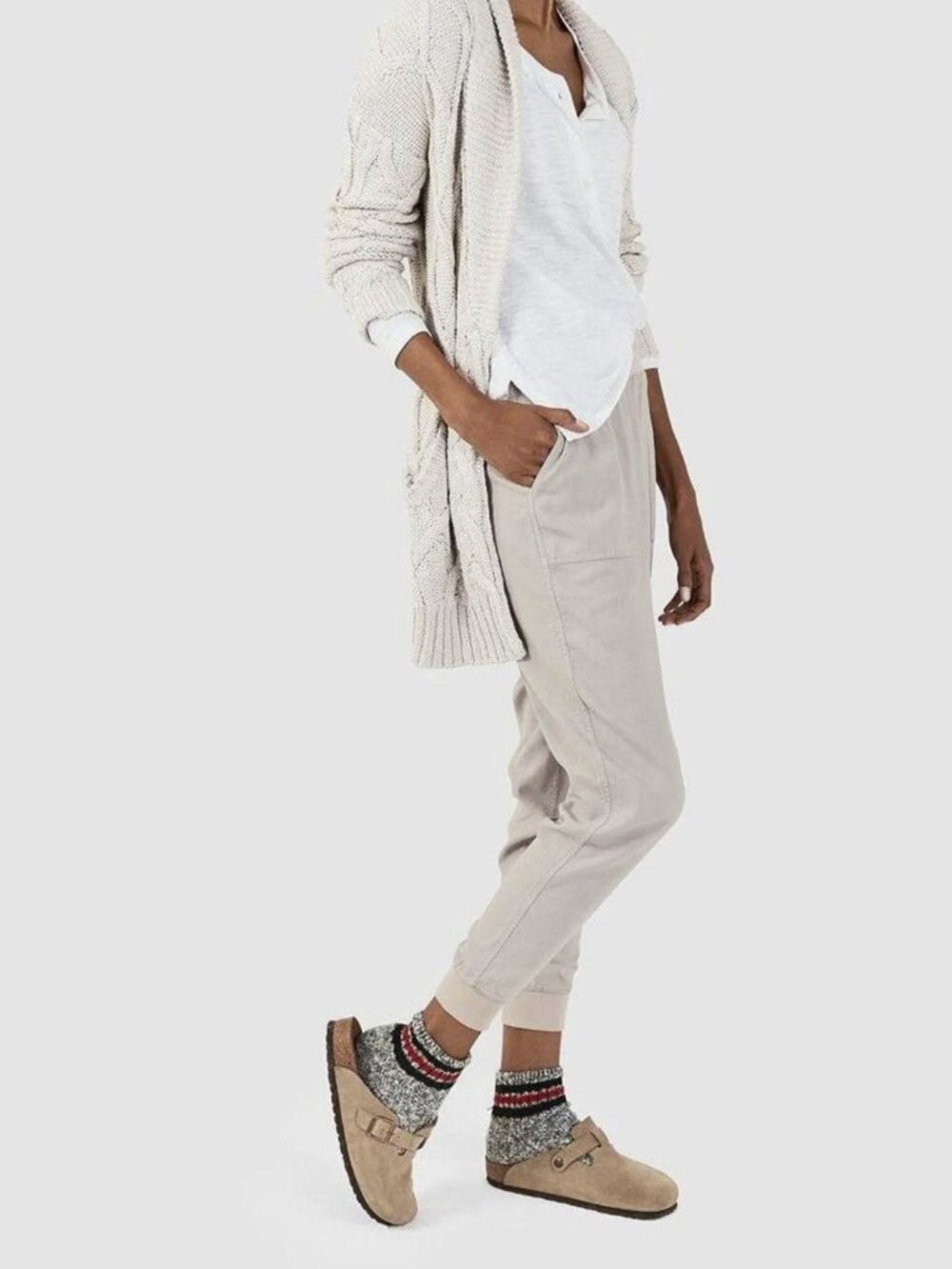Women's Faherty Arlie Day Pant, Stone, S
